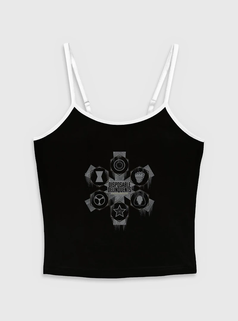 Marvel Thunderbolts* Disposable Delinquents Logos Womens Cami