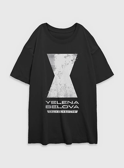 Marvel Thunderbolts* Yelena Belova Logo Womens Oversized T-Shirt