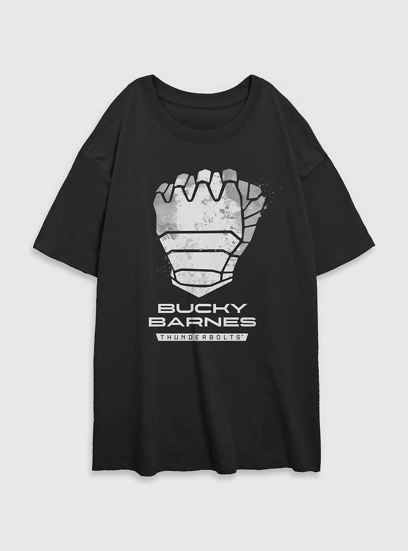 Marvel Thunderbolts* Bucky Barnes Winter Soldier Logo Womens Oversized T-Shirt