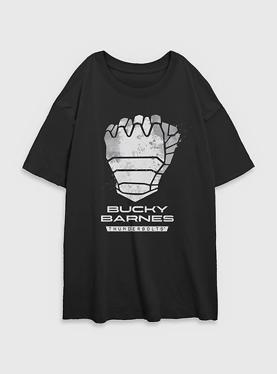 Marvel Thunderbolts* Bucky Barnes Winter Soldier Logo Womens Oversized T-Shirt