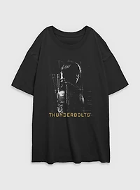 Marvel Thunderbolts* Yelena Silhouette Womens Oversized T-Shirt