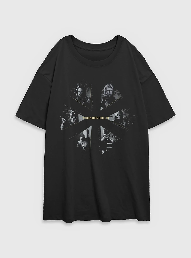 Marvel Thunderbolts* Team Womens Oversized T-Shirt
