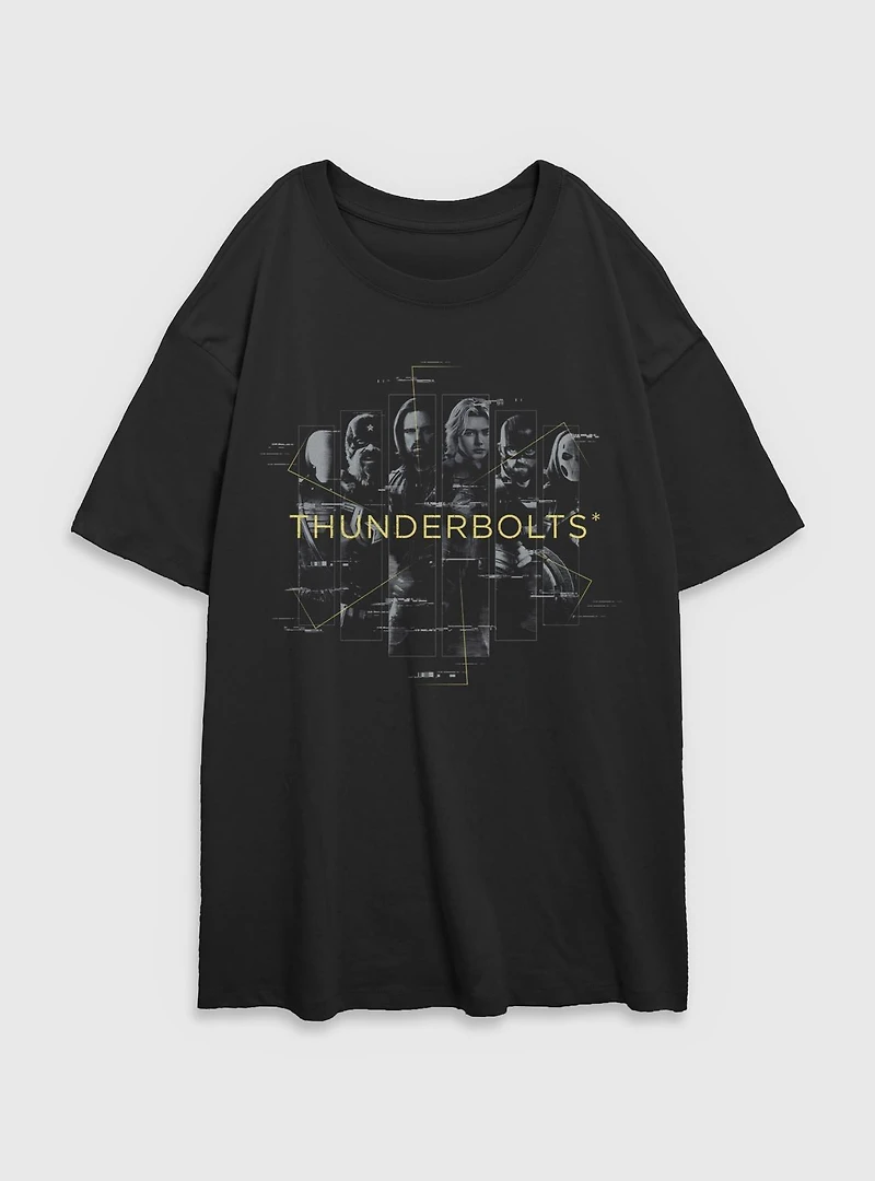 Marvel Thunderbolts* Team Members Womens Oversized T-Shirt