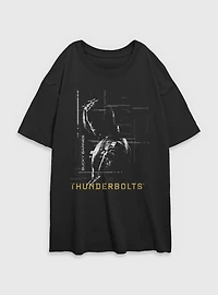 Marvel Thunderbolts* Bucky Barnes Winter Soldier Silhouette Womens Oversized T-Shirt