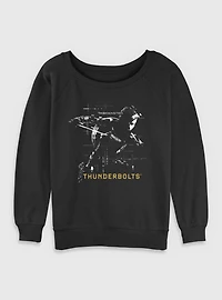 Marvel Thunderbolts* Taskmaster Silhouette Womens Slouchy Sweatshirt
