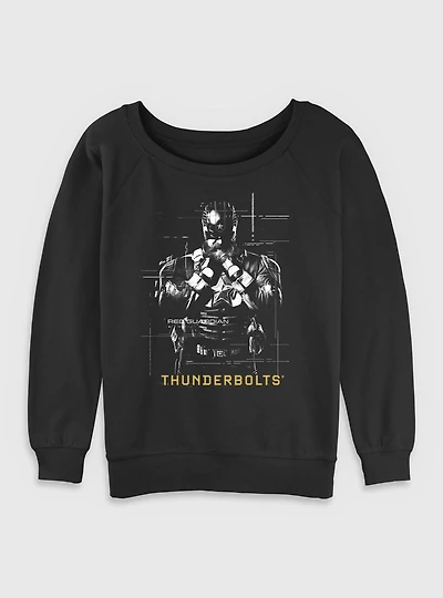 Marvel Thunderbolts* Red Guardian Silhouette Womens Slouchy Sweatshirt
