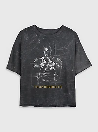 Marvel Thunderbolts* Red Guardian Silhouette Mineral Wash Womens Crop T-Shirt