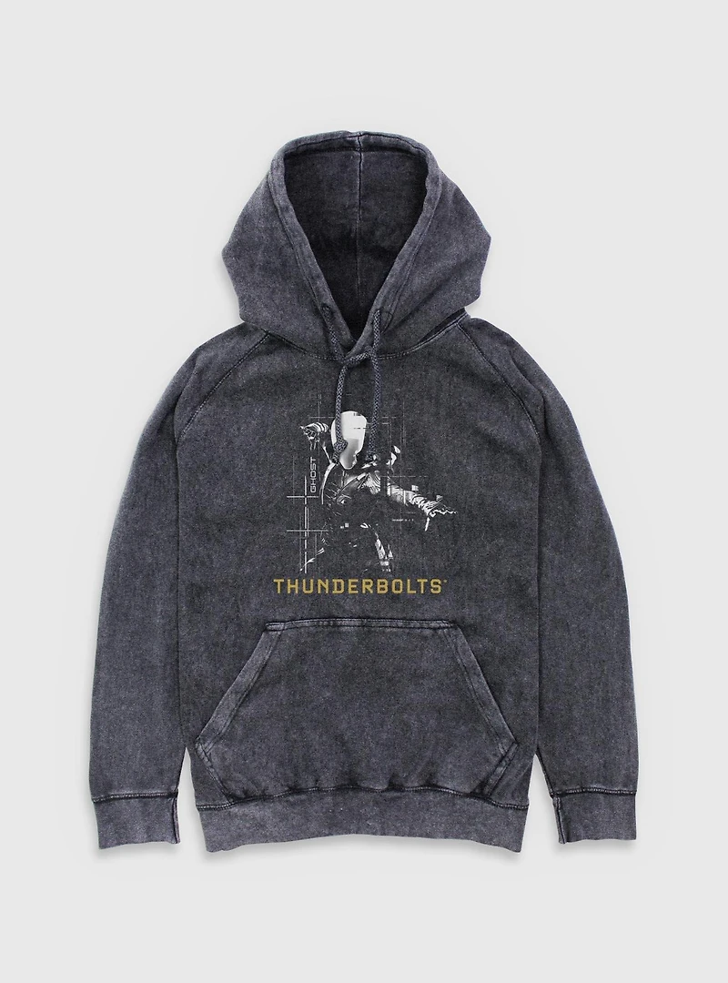 Marvel Thunderbolts* Ghost Silhouette Mineral Wash Hoodie
