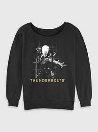 Marvel Thunderbolts* Ghost Silhouette Womens Slouchy Sweatshirt