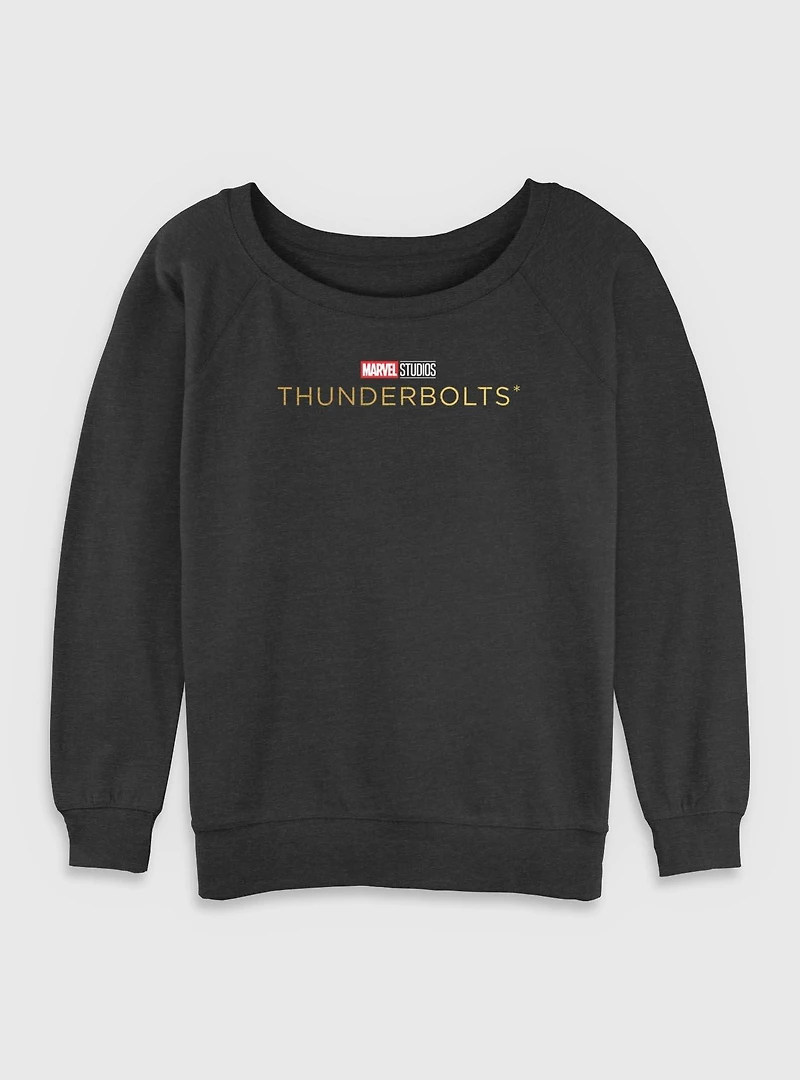 Marvel Thunderbolts* Logo Womens Slouchy Sweatshirt