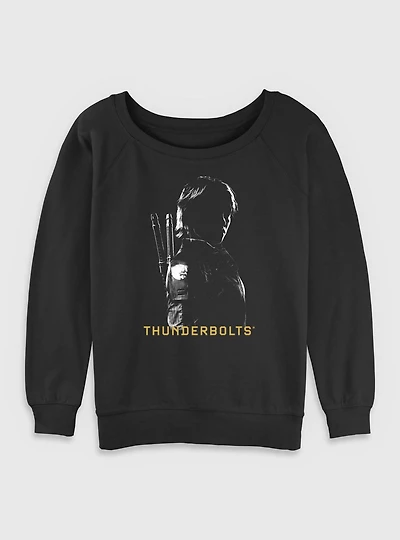 Marvel Thunderbolts* Yelena  Shadows Womens Slouchy Sweatshirt