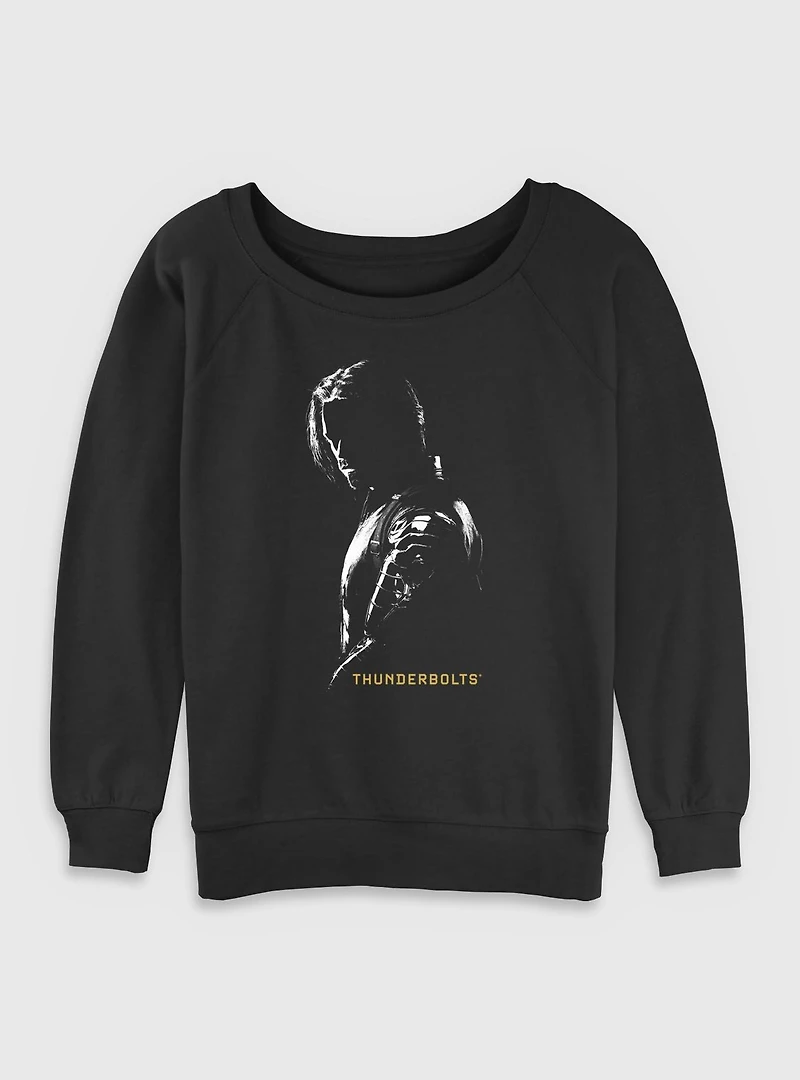 Marvel Thunderbolts* Bucky Barnes Winer Solider Shadows Womens Slouchy Sweatshirt