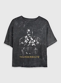 Marvel Thunderbolts* Red Guardian Shadows Mineral Wash Womens Crop T-Shirt