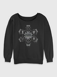 Marvel Thunderbolts* Disposable Delinquents Logos Womens Slouchy Sweatshirt