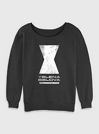 Marvel Thunderbolts* Yelena Belova Logo Womens Slouchy Sweatshirt