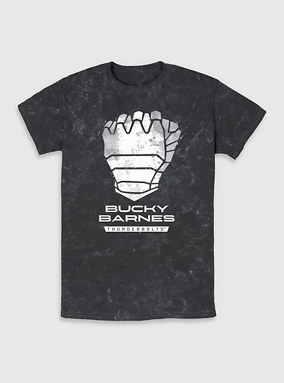Marvel Thunderbolts* Bucky Barnes Winter Soldier Logo Mineral Wash T-Shirt