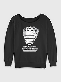 Marvel Thunderbolts* Bucky Barnes Winter Soldier Logo Womens Slouchy Sweatshirt