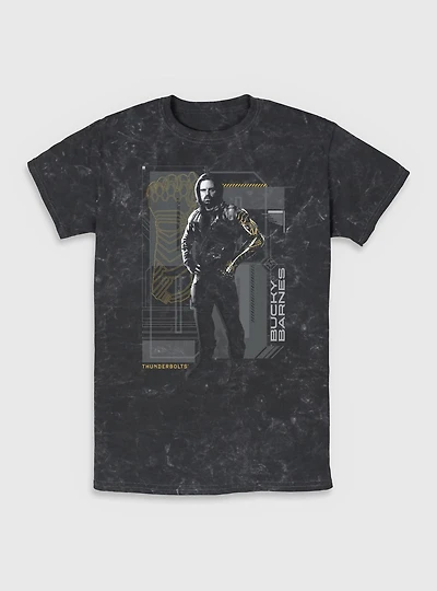 Marvel Thunderbolts* Bucky Barnes Winter Soldier Pose Mineral Wash T-Shirt