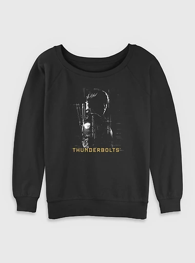 Marvel Thunderbolts* Yelena Silhouette Womens Slouchy Sweatshirt