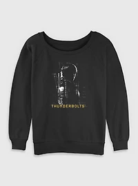 Marvel Thunderbolts* Yelena Silhouette Womens Slouchy Sweatshirt