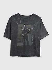 Marvel Thunderbolts* Bucky Barnes Winter Soldier Pose Mineral Wash Womens Crop T-Shirt