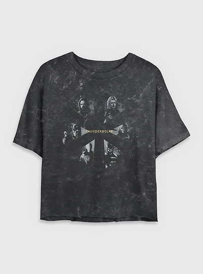Marvel Thunderbolts* Team Mineral Wash Womens Crop T-Shirt
