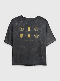 Marvel Thunderbolts* Member Icons Mineral Wash Womens Crop T-Shirt