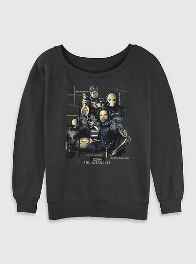 Marvel Thunderbolts* Team Pose Womens Slouchy Sweatshirt