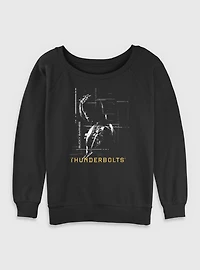 Marvel Thunderbolts* Bucky Barnes Winter Soldier Silhouette Womens Slouchy Sweatshirt