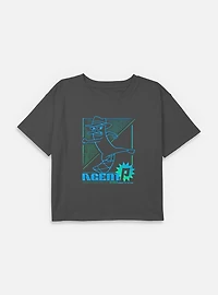 Disney Phineas and Ferb Agent P Mammal Of Action Youth Girls Boxy T-Shirt