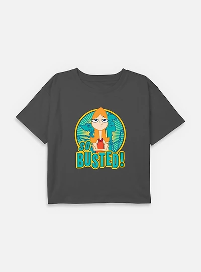 Disney Phineas and Ferb Candace So Busted Youth Girls Boxy T-Shirt