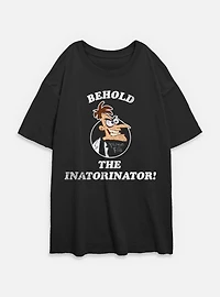 Disney Phineas and Ferb Dr. Doofenshmirtz The Inatorinator Womens Oversized T-Shirt