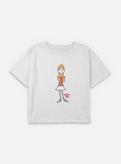 Disney Phineas and Ferb Candace Youth Girls Boxy T-Shirt
