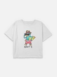 Disney Phineas and Ferb Agent P Summer Ready Youth Girls Boxy T-Shirt