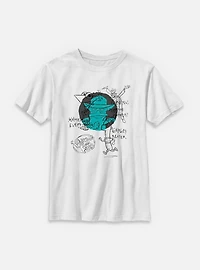 Disney Phineas and Ferb Sketch Characters Youth T-Shirt