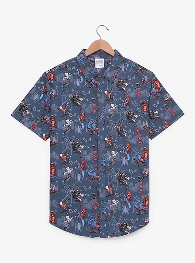 Marvel Spider-Man Variants Allover Print Woven Button-Up - BoxLunch Exclusive