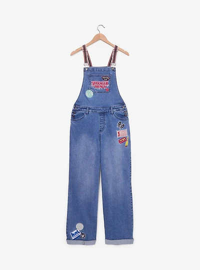 Stranger Things Patches Women's Denim Overalls - BoxLunch Exclusive