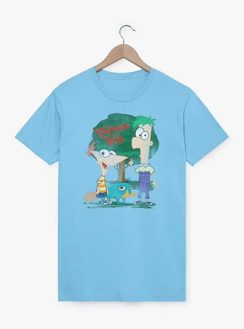 Disney Phineas and Ferb Group Shot Vintage T-Shirt