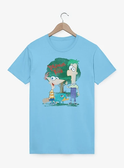 Disney Phineas and Ferb Group Shot Vintage T-Shirt