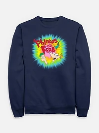 Disney Phineas and Ferb Color Logo Sweatshirt