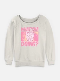 Disney Phineas and Ferb Isabella Whatcha Doing Womens Slouchy Sweatshirt