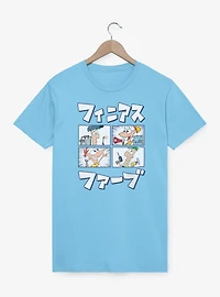 Disney Phineas and Ferb Manga Panels T-Shirt