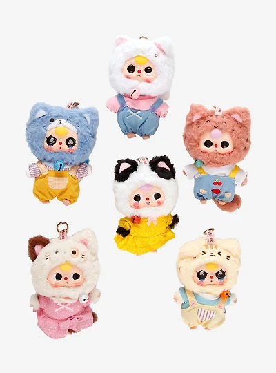 Baby Three Kitten Wardrobe Blind Box Plush Keychain