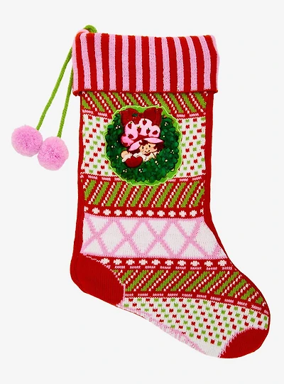 Strawberry Shortcake Wreath Knit Holiday Stocking — BoxLunch Exclusive