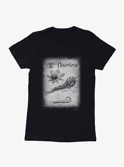 Dungeons & Dragons Nautiloid Ship Schematics Baldur's Gate Womens T-Shirt