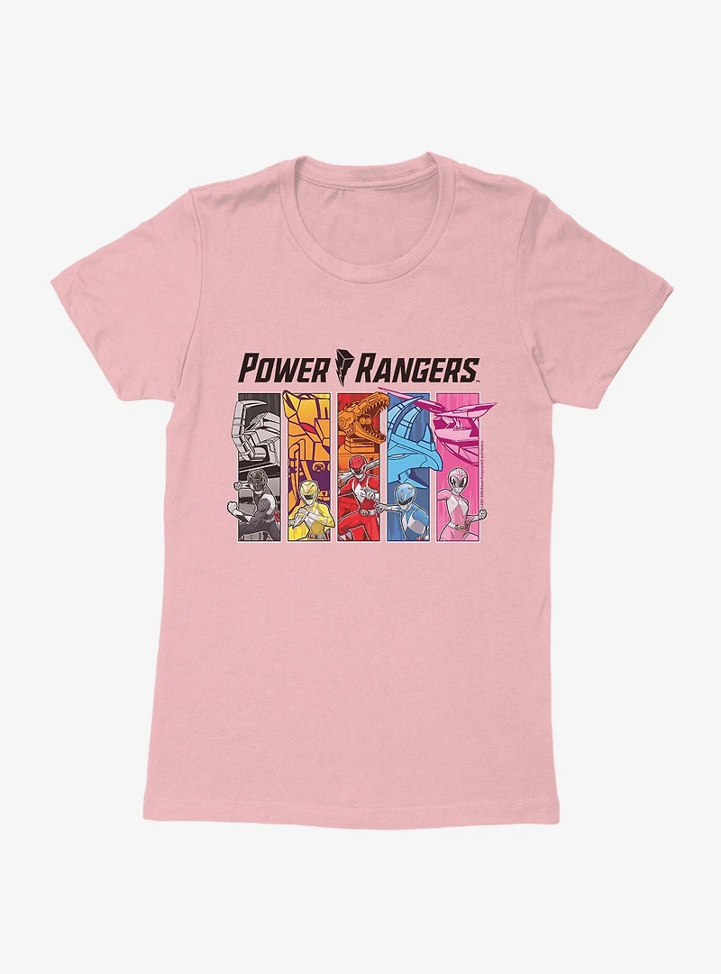 Mighty Morphin Power Rangers Morph Lineup Womens T-Shrt