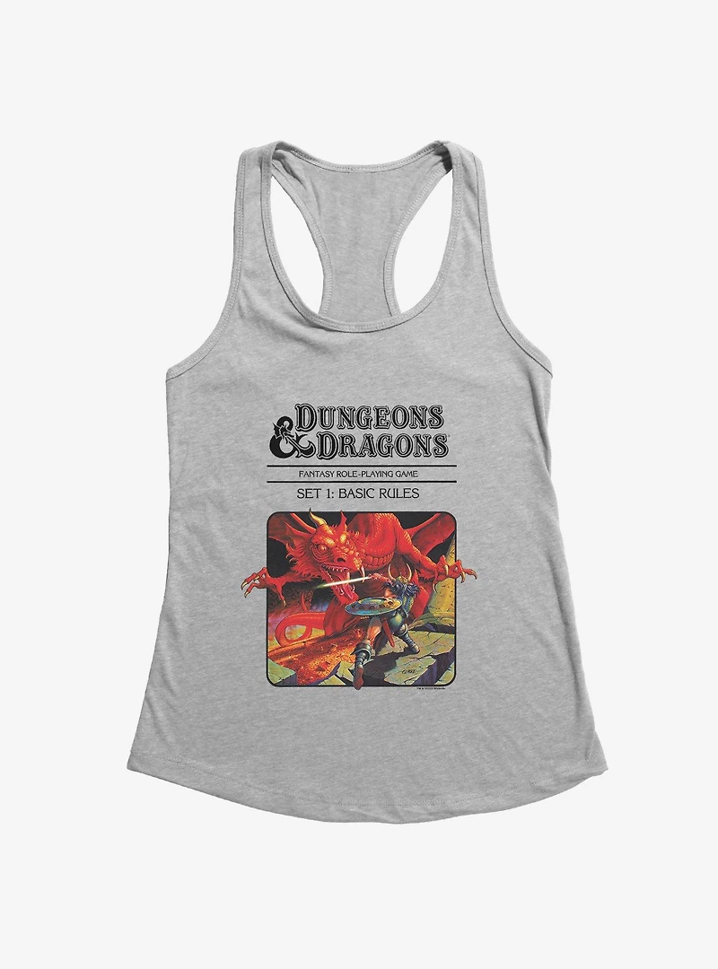 Dungeons & Dragons Vintage Dragon and the Knight Womens Tank Top