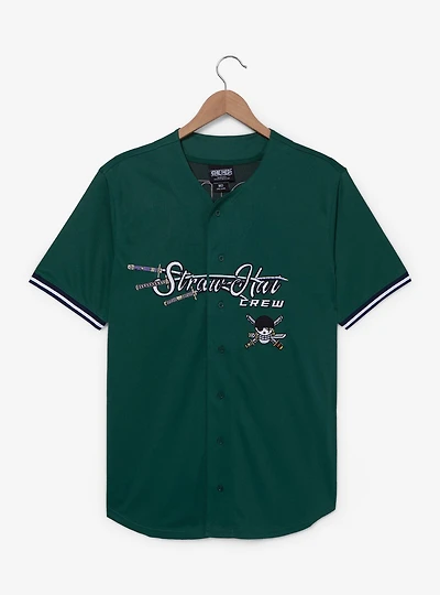 One Piece Straw Hat Crew Zoro Baseball Jersey — BoxLunch Exclusive