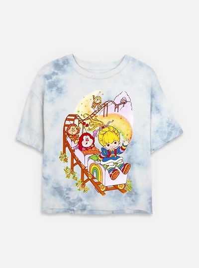 Rainbow Brite Coaster Tie Dye Crop Womens T-Shirt