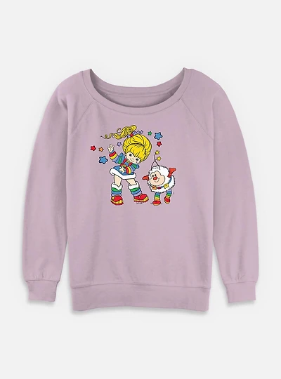 Rainbow Brite & Twink Womens Slouchy Sweatshirt